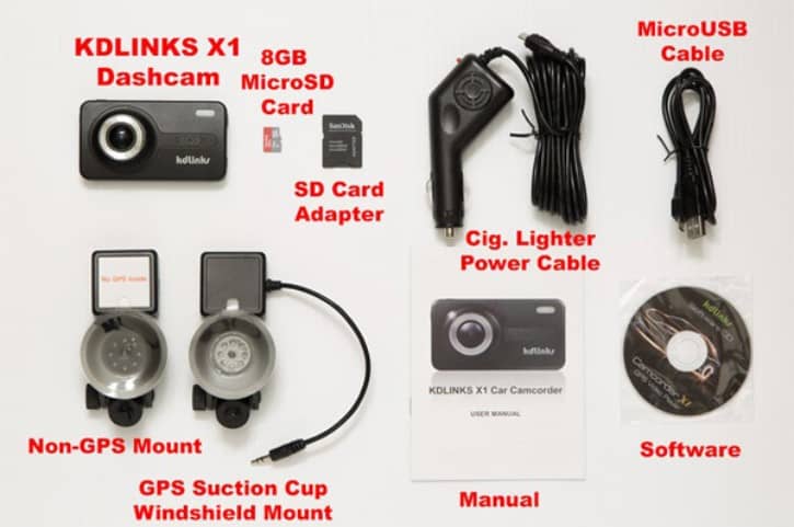 KDLINKS X1 sales package best truck dash cam 